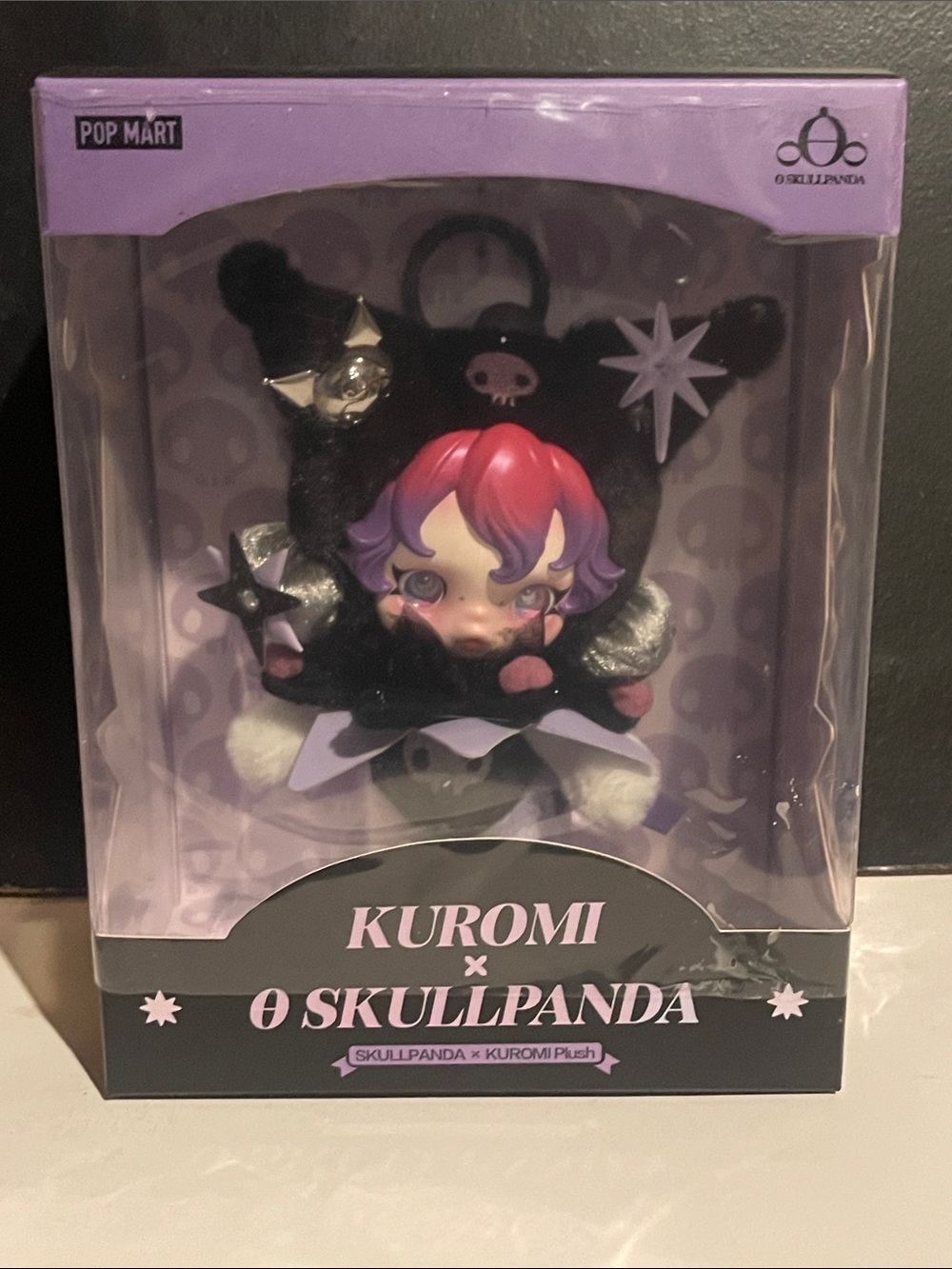 NEW Sealed POP MART SKULLPANDA × Kuromi Plush NIB Authentic Sanrio